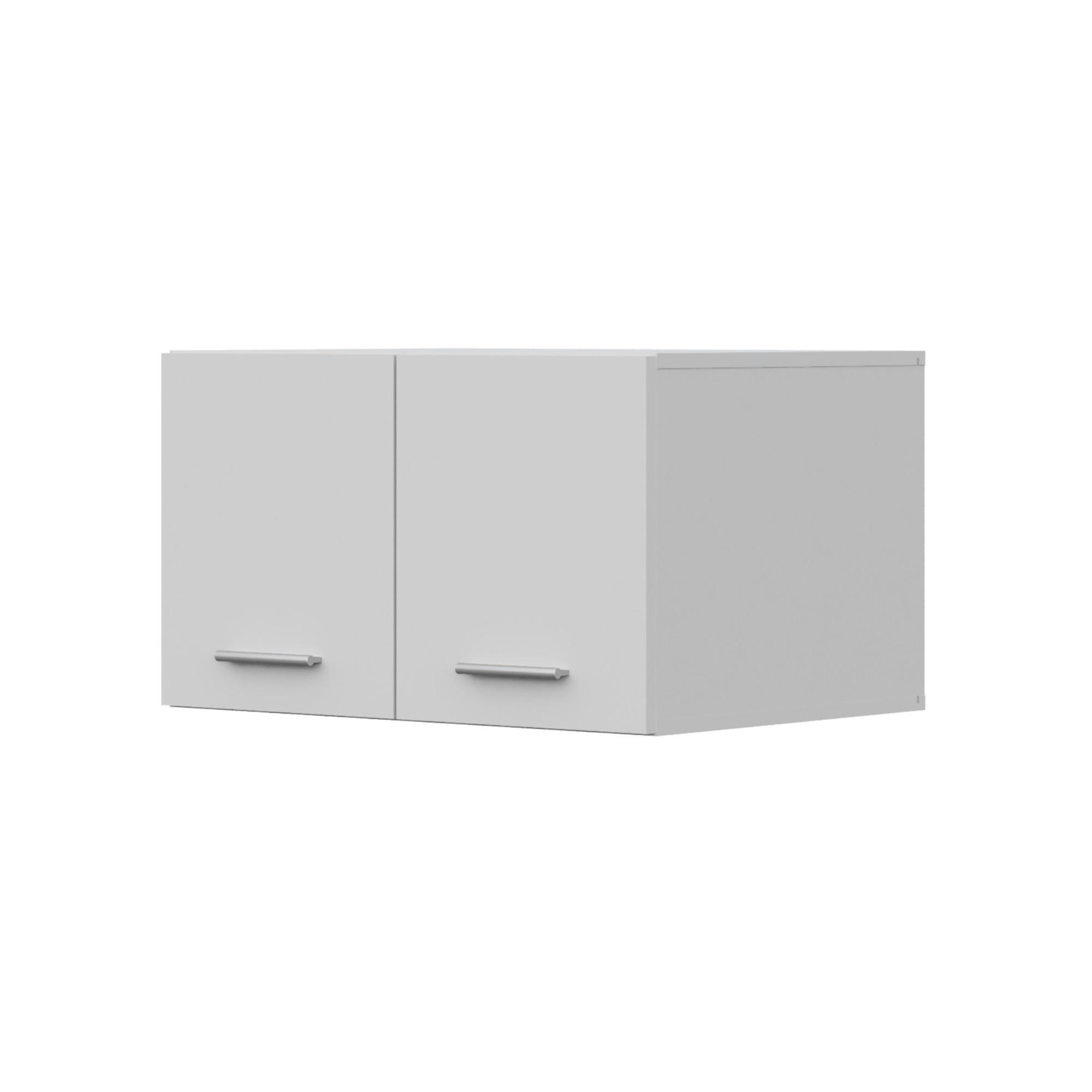 HÄNGESCHRANK FAUSKE SZK1-2D Weiß - Silberfarben/Weiß, Holzwerkstoff/Kunststoff (69/40/49cm) - Komodee