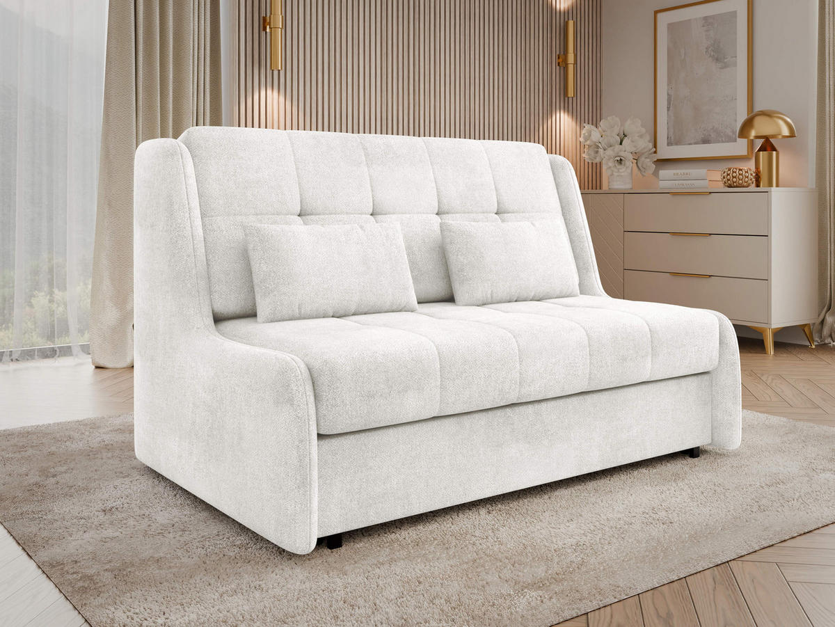SCHLAFSOFA Viva Elite III - Creme/Schwarz, Holz/Metall (146/85/98cm) - MIRJAN24