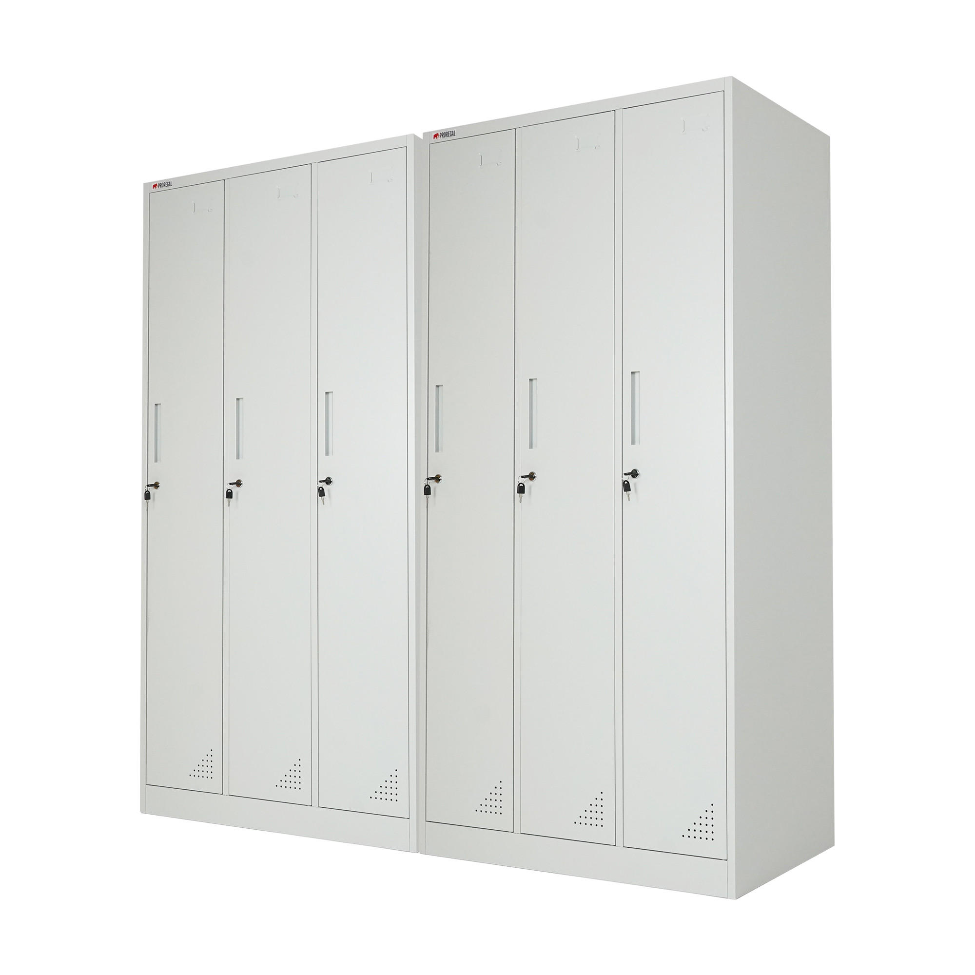 SPIND 2er Set Elephant 3 Abteil komplett montiert - Hellgrau/Grau, Metall (90/180/50cm) - PROREGAL