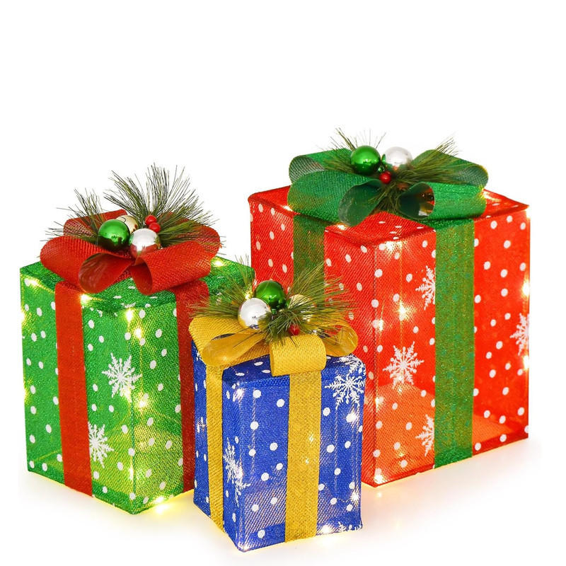 Costway Geschenkboxen Mehrfarbig 25.5x38x25.5 cm