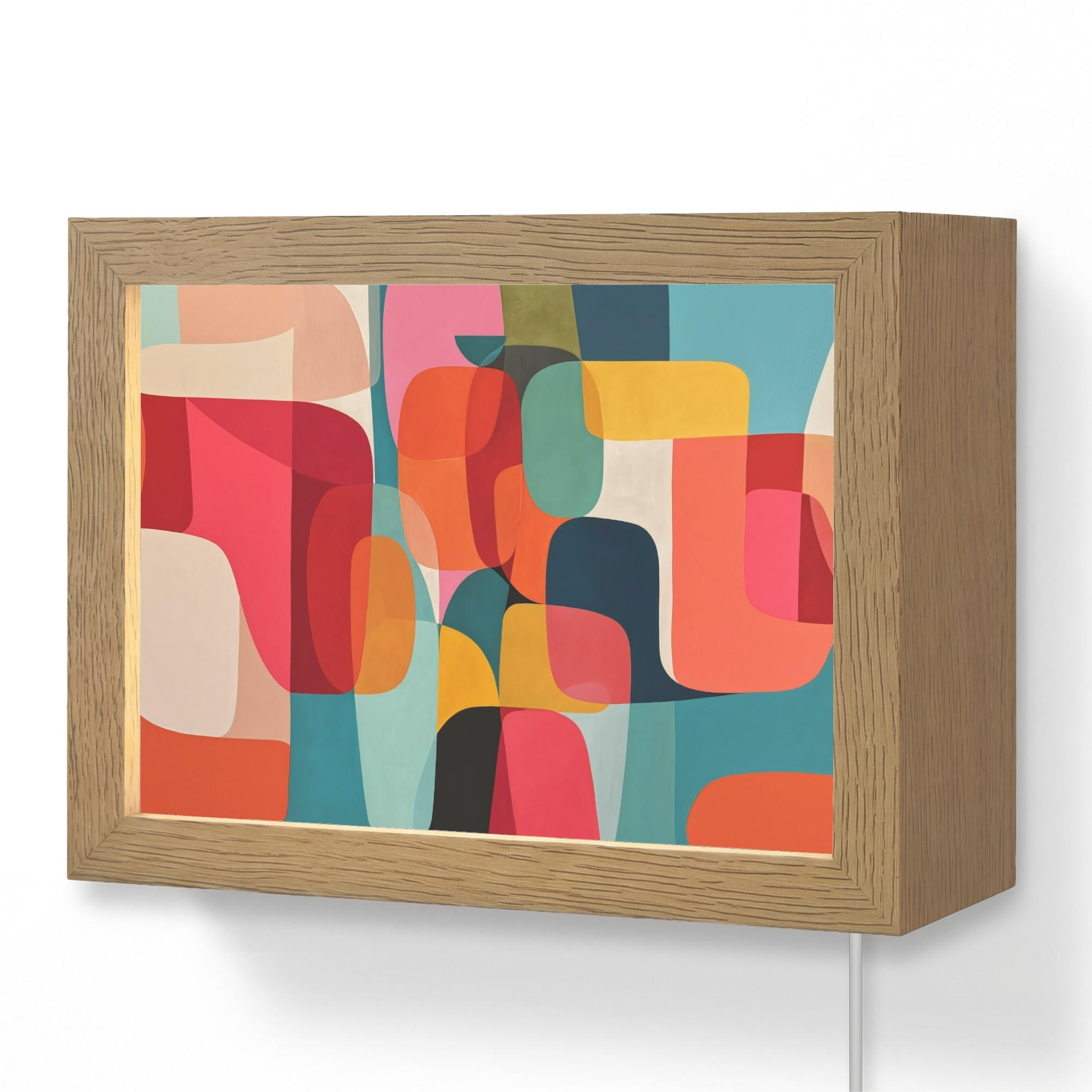 WANDLEUCHTE Formen - Bunt - Abstrakt - Flugzeuge 20x15 cm - Multicolor, Holzwerkstoff (20/15/8cm) - OnlyWow