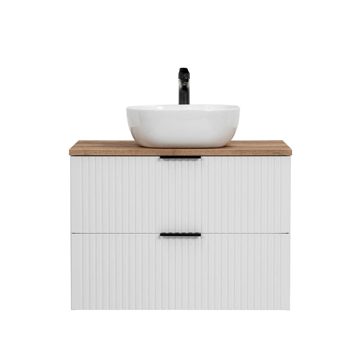 WASCHTISCH 80.6cm Adriel Weiß - Weiß, Holzwerkstoff (80.6/59/46cm) - Petits-meubles