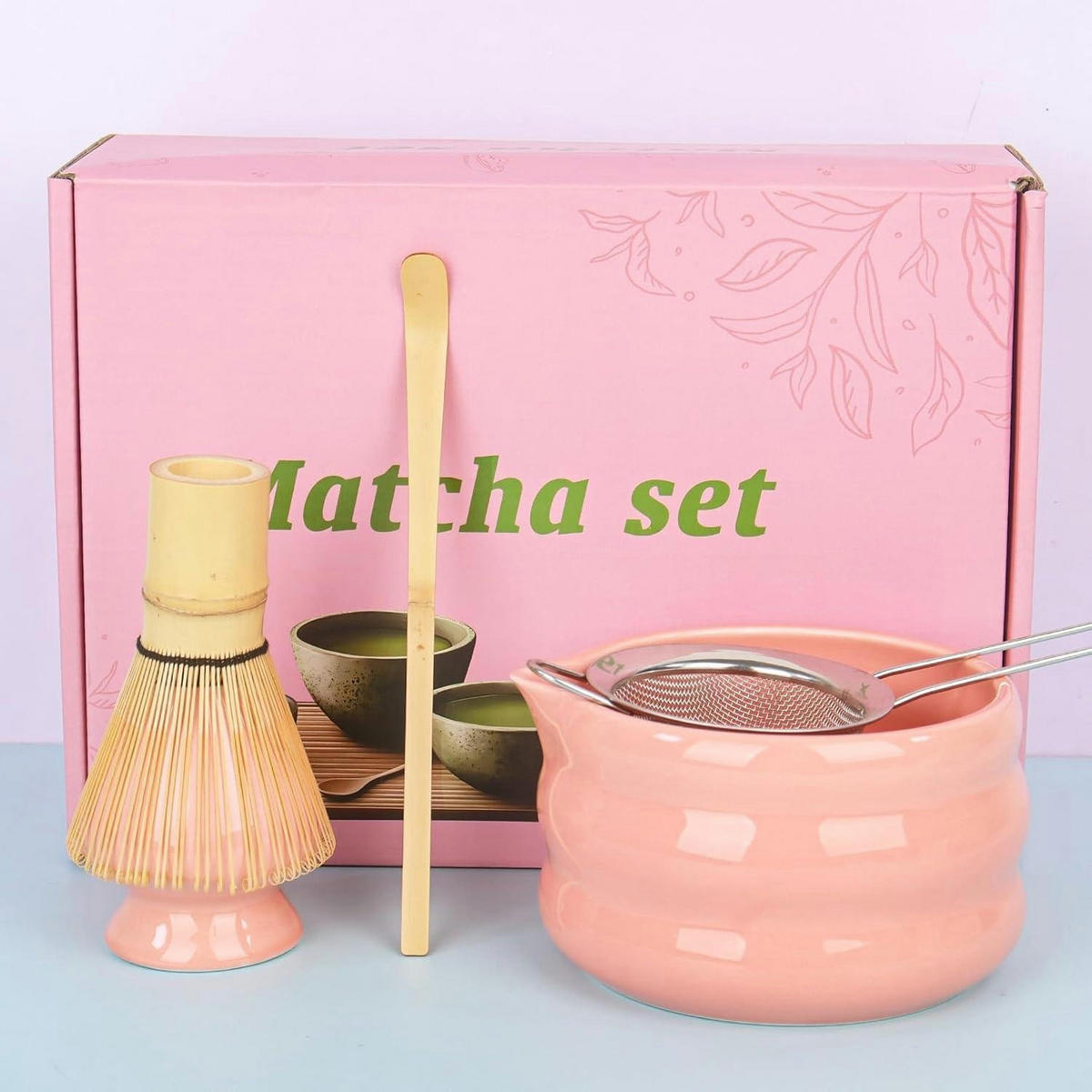 MATCHA Set 5-teilig Rosa - Rosa, Keramik (5.7/1.5/20.5cm)