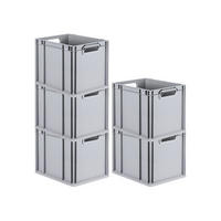 EUROBOX 5x Nextgen Economy Griffe Offen 32x30x40cm 30 Liter - Grau, Kunststoff (30/32/40cm) - PROREGAL