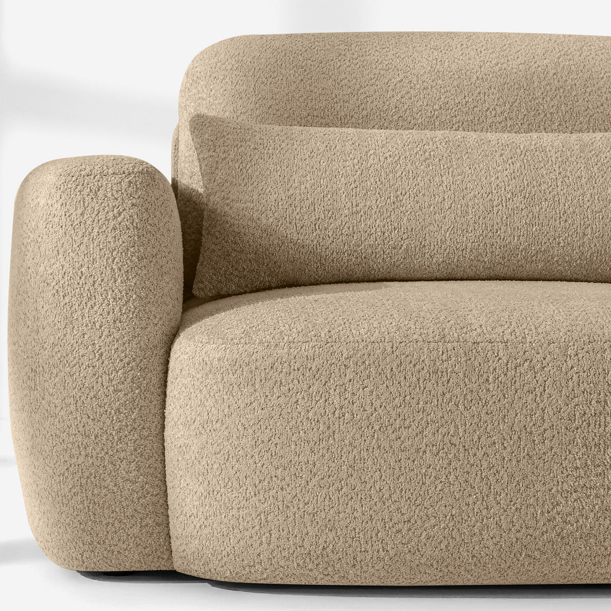 SOFA 3 ELOSA - Ecru, Holz/Textil (245/85/115cm) - KONSIMO®