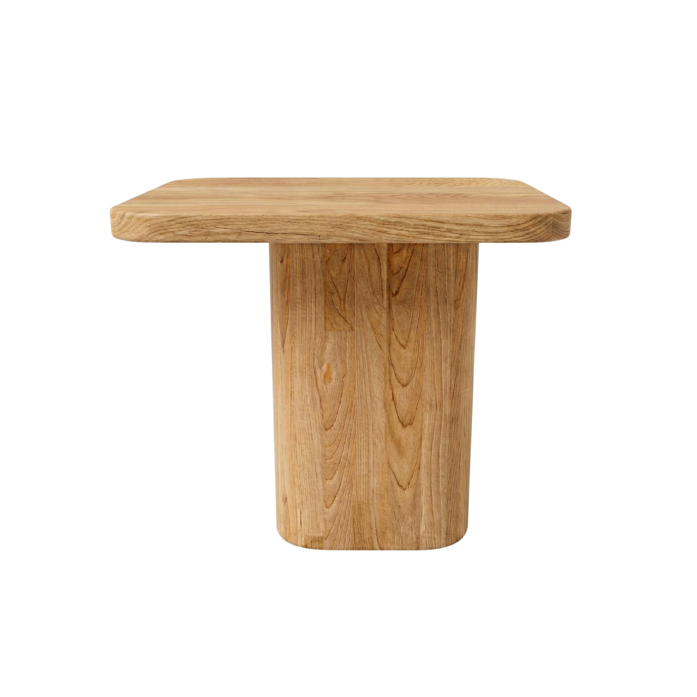 MASSIVHOLZ-NACHTTISCH Eyko MAUI, asymmetrisch, 40x34 cm, Wildeiche - lackiert - Eichefarben, Holz (40/34/32cm)