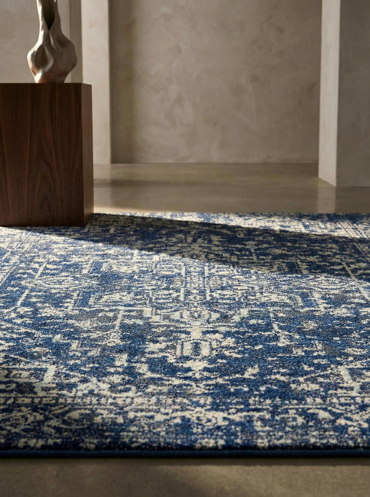 TEPPICH Kunstfaser kurzflor vintage orientalisch LODI-Lambro, Dunkelblau 200x290 cm - Blau, Textil (200/290cm) - KADIMA DESIGN