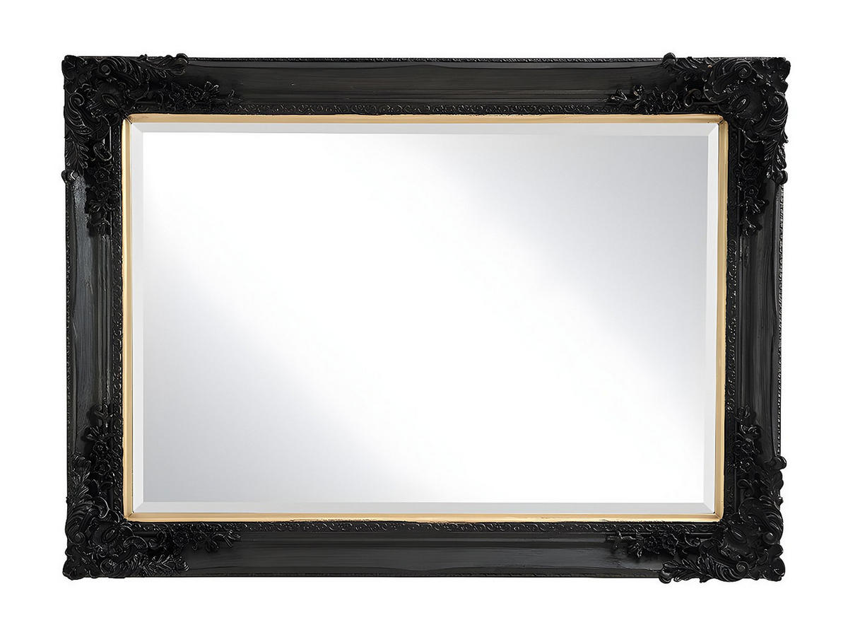 WANDSPIEGEL - 79cm x 1cm - Eukalyptus - schwarz - ATALAYA - Schwarz, Holz (79/109/1cm) - Vente-Unique