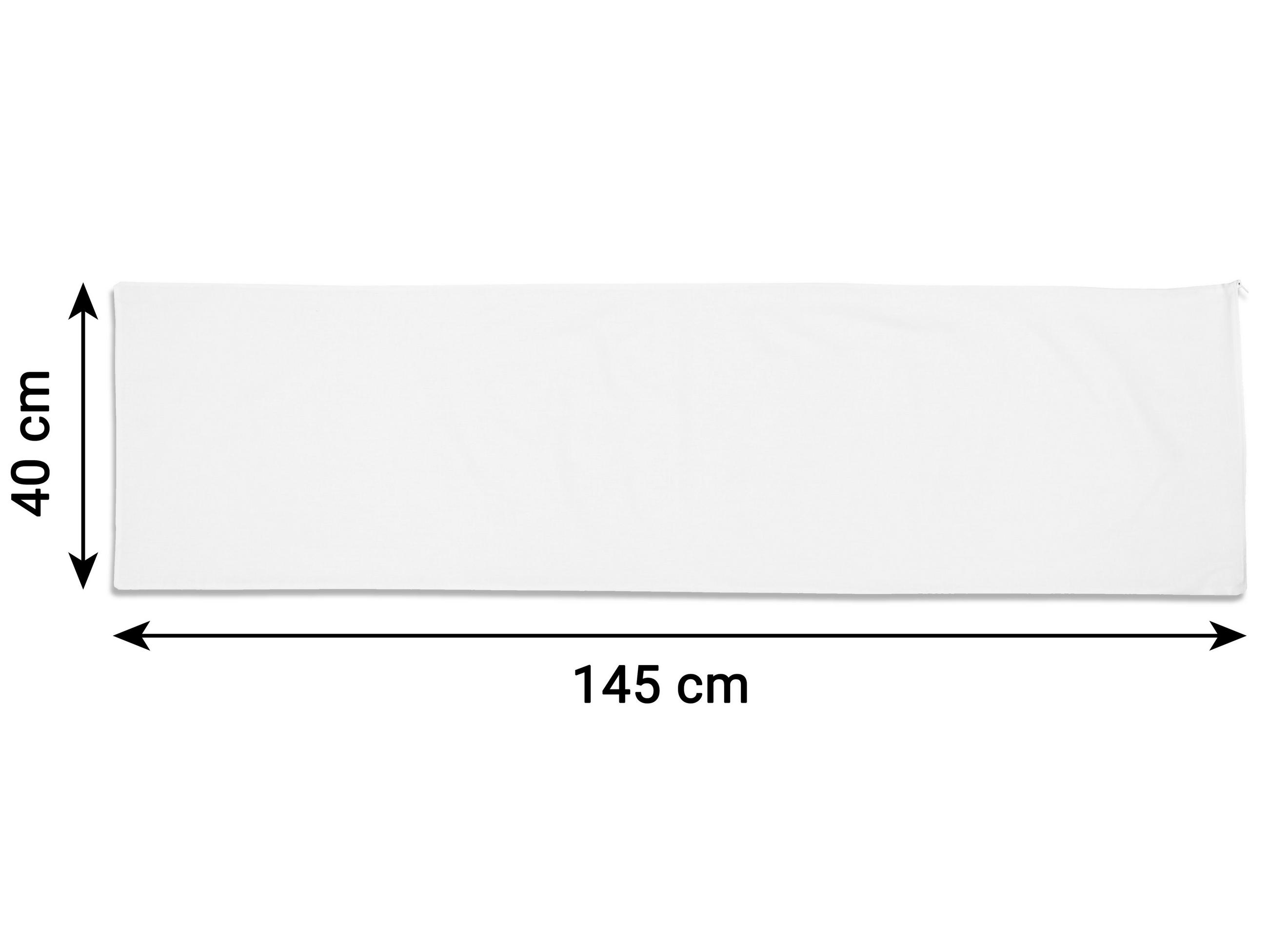 KISSENBEZUG, 2er-Set, 40x145 cm, 50% Polyester, 50% Baumwolle, Weiß - Weiß, Textil (40/145cm) - Zollner