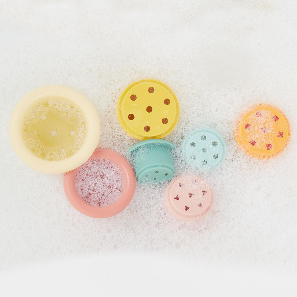 STAPELBECHER Stapelturm Silikon - ab 6 M - Multicolor, Kunststoff (80/75cm) - Bieco Spielwaren