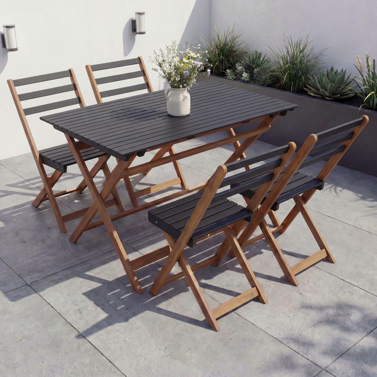 SITZGRUPPE Braun, Schwarz - Schwarz/Braun, Holz - MCW