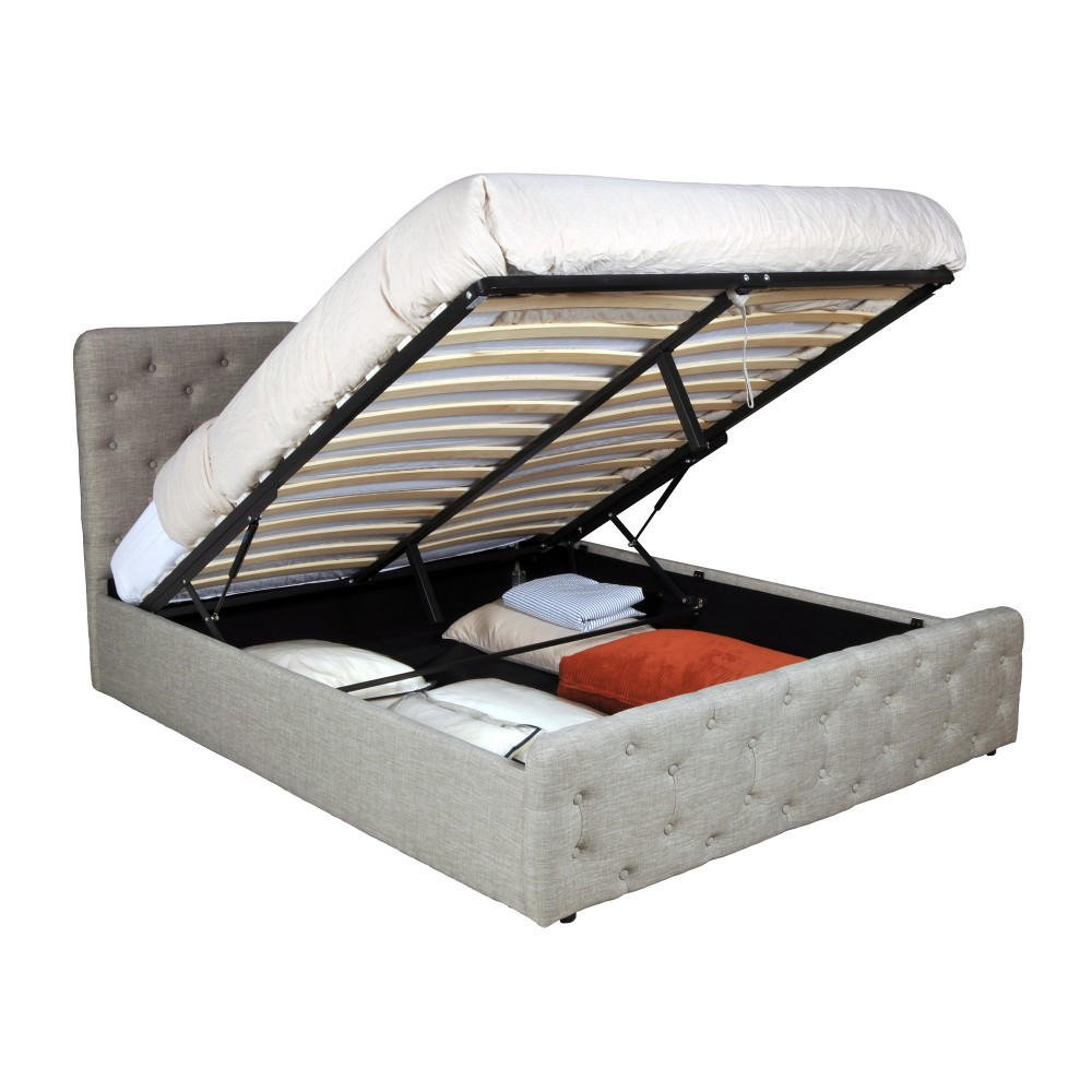 BETT EDEN/ 160x200 cm mit Lattenrost, Hell grau - Hellgrau, Holzwerkstoff (160/200cm) - Weber Industries