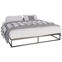 METALLBETT 185.5/205.5/25.5 cm Metall Schwarz - Schwarz, Metall (185.5/205.5cm) - CLP