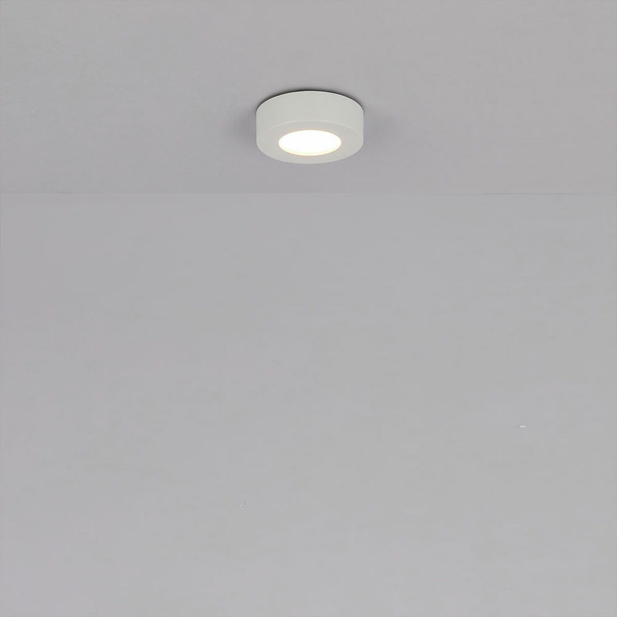 LED DECKENLEUCHTE PAULA Weiß Kunststoff - Weiß, Kunststoff (12.2/12.2/3.5cm) - Globo Lighting