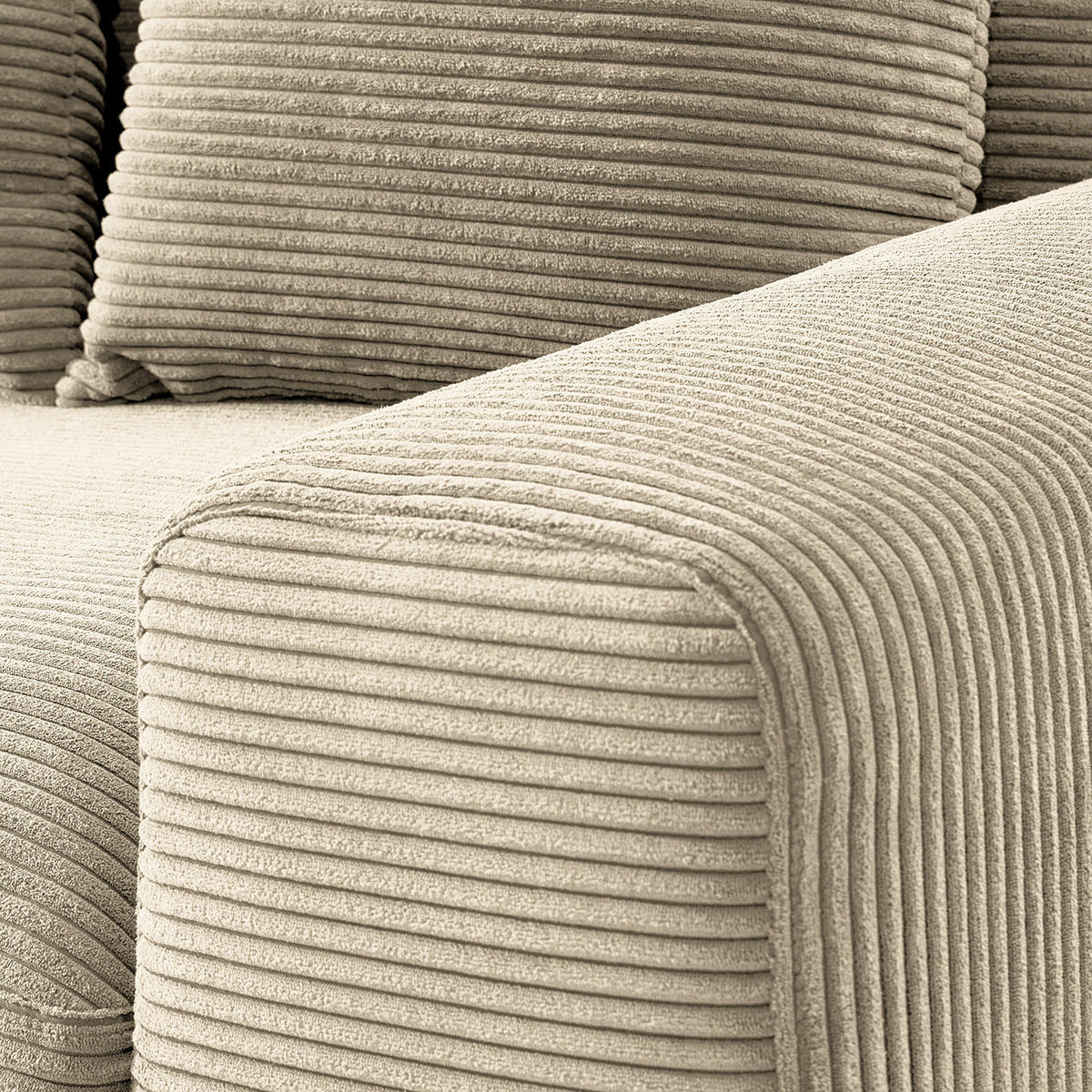 3-SITZER SOFA - Beige, Textil (243/92/103cm) - home24