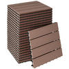 TERRASSENFLIESEN Tegulas,31 x 31 x 2,2 cm,braun - Braun, Kunststoff (31/31/2.2cm) - tectake