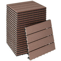 TERRASSENFLIESEN Tegulas,31 x 31 x 2,2 cm,braun - Braun, Kunststoff (31/31/2.2cm) - tectake