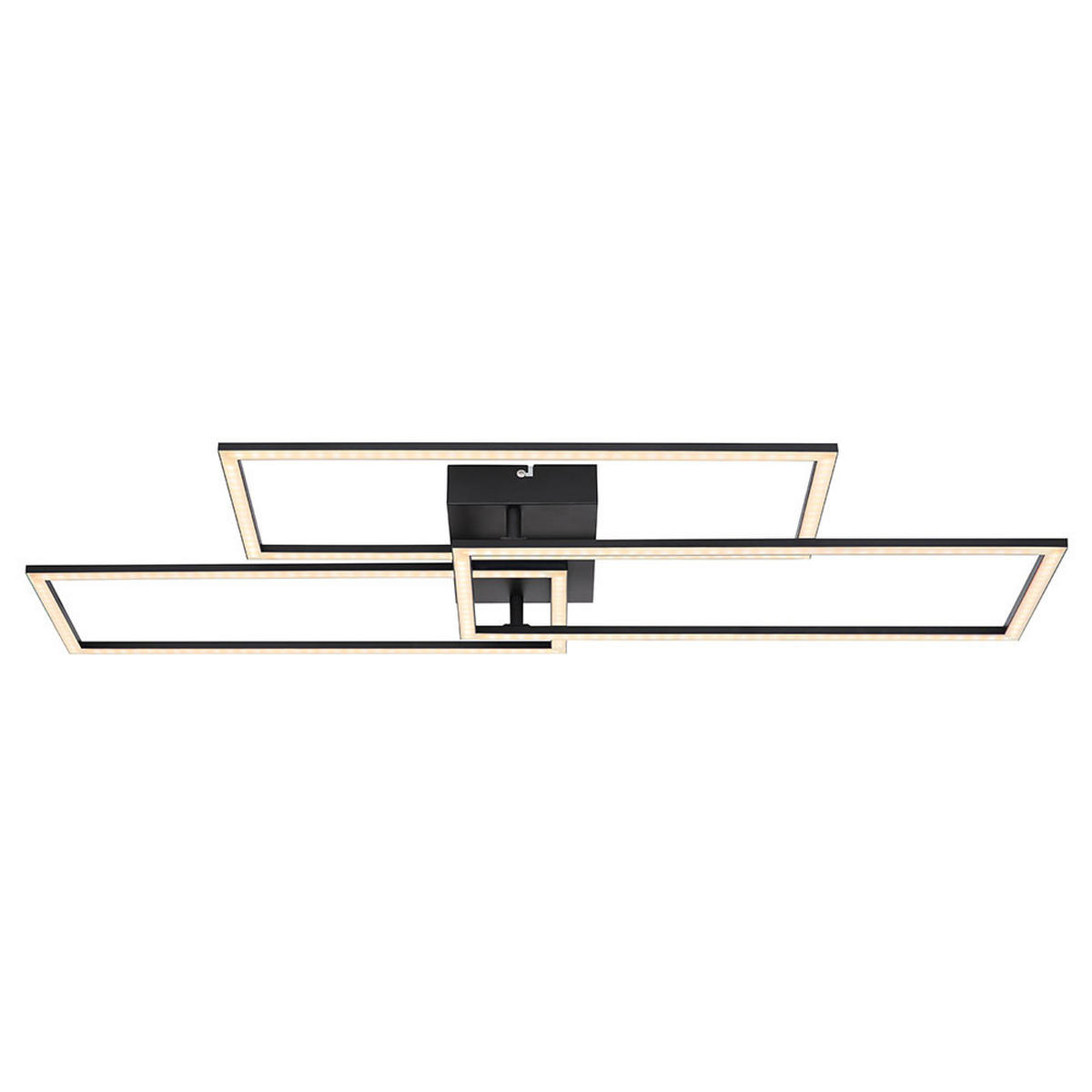 LED DECKENLEUCHTE Schwarz Weiß Fernbedienung - Schwarz, Metall (90/40/8.7cm) - Globo Lighting