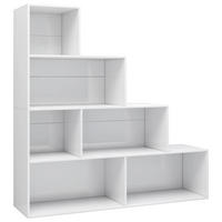 BÜCHERREGAL Hochglanz-Weiß 155x24x160 cm - Weiß, Holzwerkstoff (155/160/24cm) - furnicato