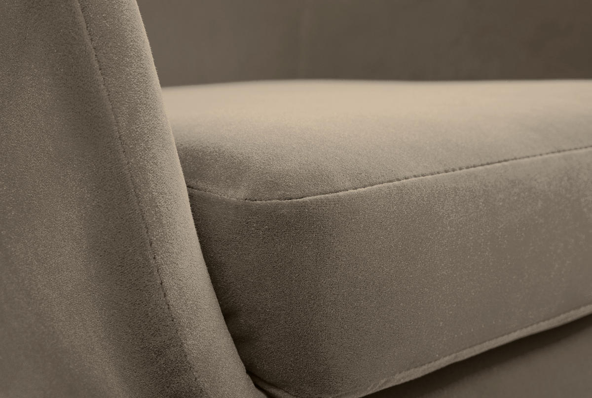 SESSEL SEDUTA, Modern Polstersessel Loungesessel, Velours-Stoff Beige - Beige, Holz/Metall (72.5/101.5/83cm) - MASSENO