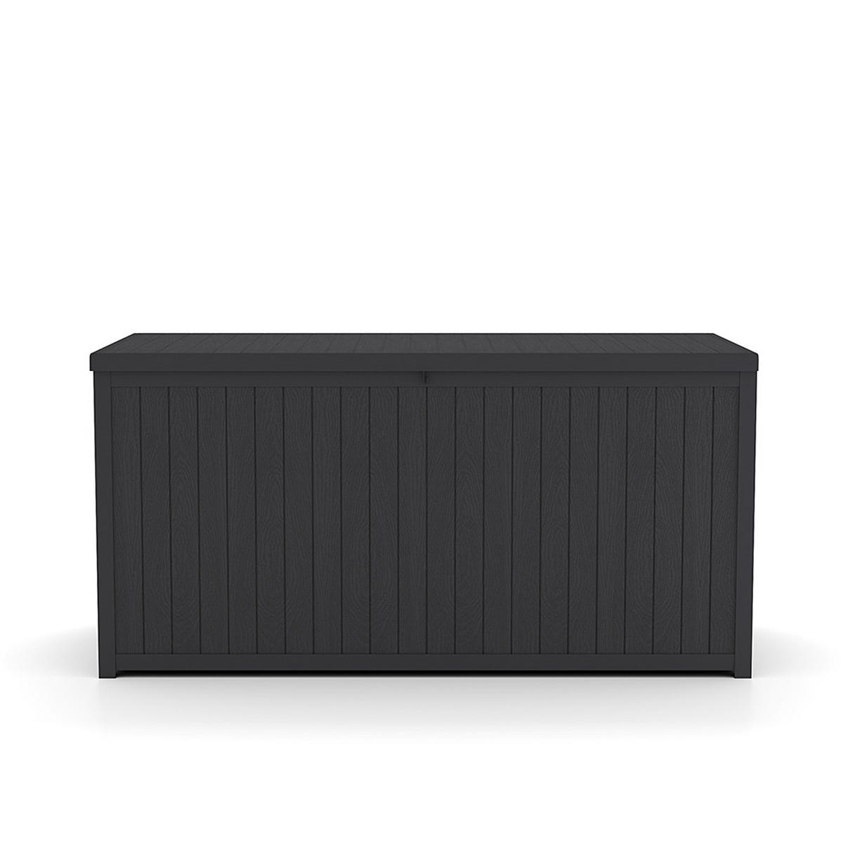 GARTENBOX 430L Abschließbar Wasserdicht Kunststoff Schwarz - Schwarz, Kunststoff (125/61.5/56cm) - Livingandhome
