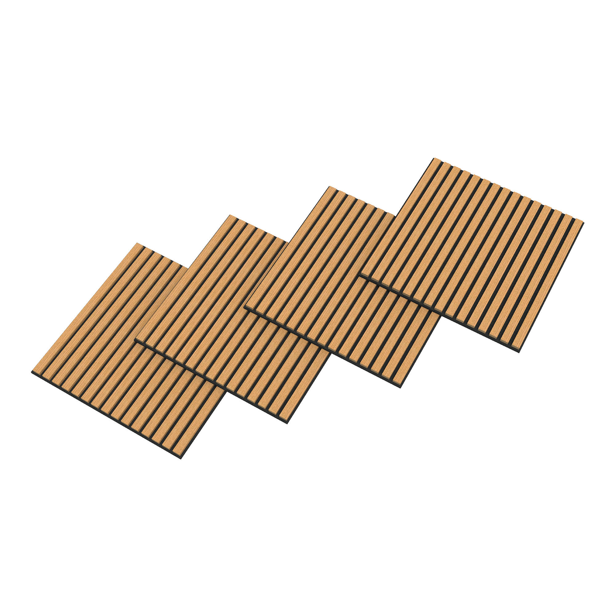 AKUSTICKÝ SET NÁSTĚNNÝCH PANELŮ Vang 12 KS II - Sonoma dub, kompozitní dřevo/plast (60/60/2.1cm) - NEU.HOLZ