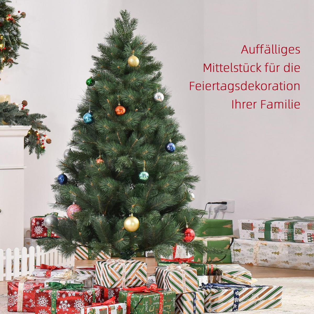 WEIHNACHTSBAUM DE-41538 180 cm, 375 Nadeln Grün - Grün, Kunststoff (180cm) - ComfortXL