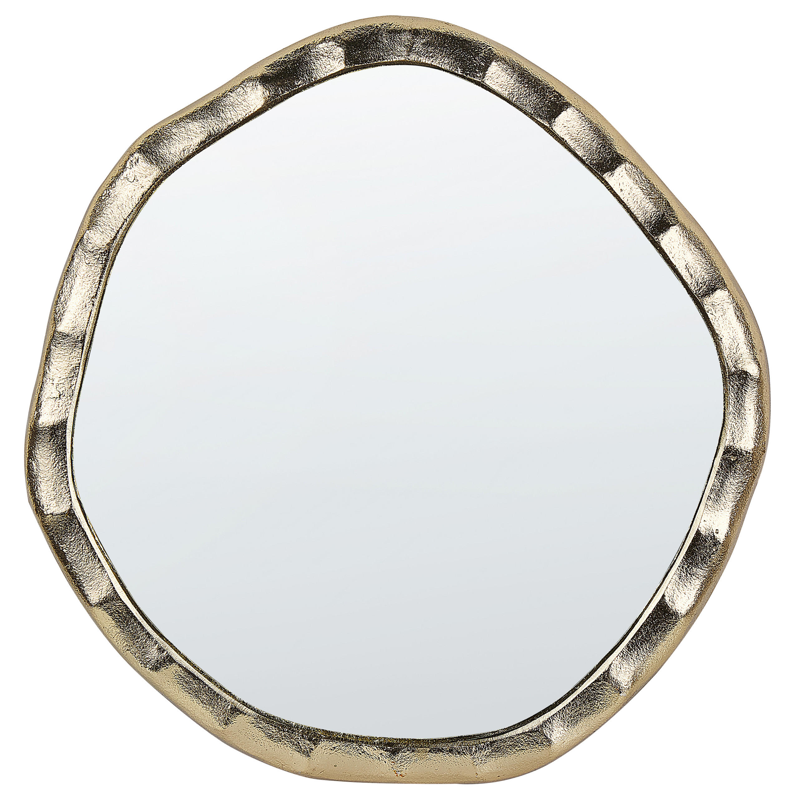 WANDSPIEGEL 40/42 cm Gold Angke - Goldfarben, Metall (40/3/42cm) - Beliani