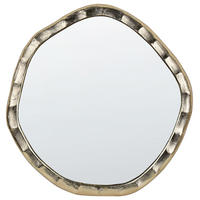 WANDSPIEGEL 40/42 cm Gold Angke - Goldfarben, Metall (40/3/42cm) - Beliani