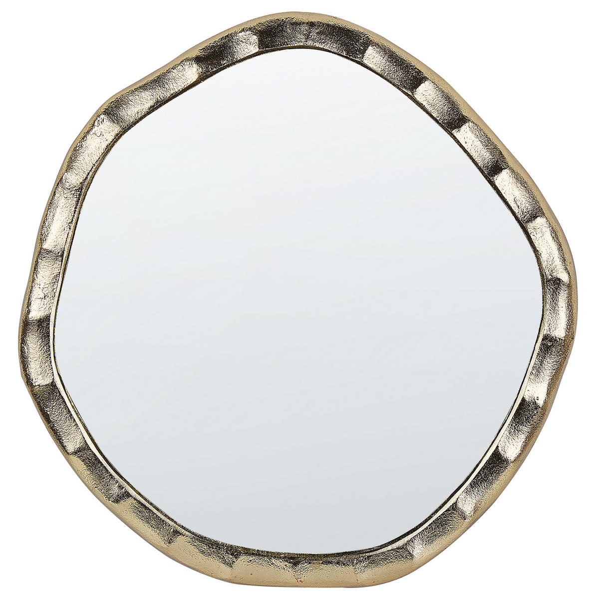 WANDSPIEGEL 40/42 cm Gold Angke - Goldfarben, Metall (40/3/42cm) - Beliani