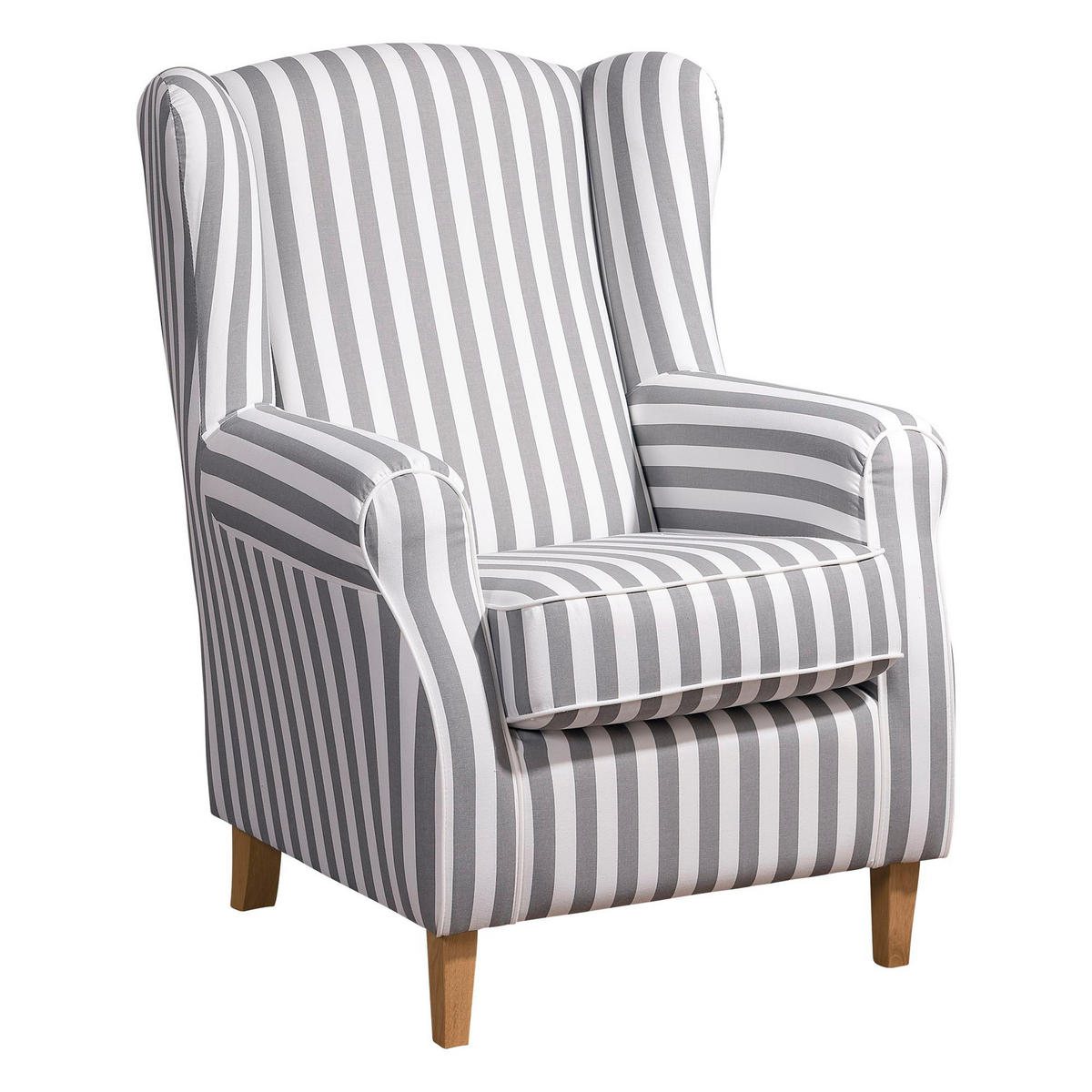 OHRENBACKENSESSEL Karlen Flachgewebe hellbraun - Hellbraun, Kunststoff (77/103/86cm) - 58aufmkessel