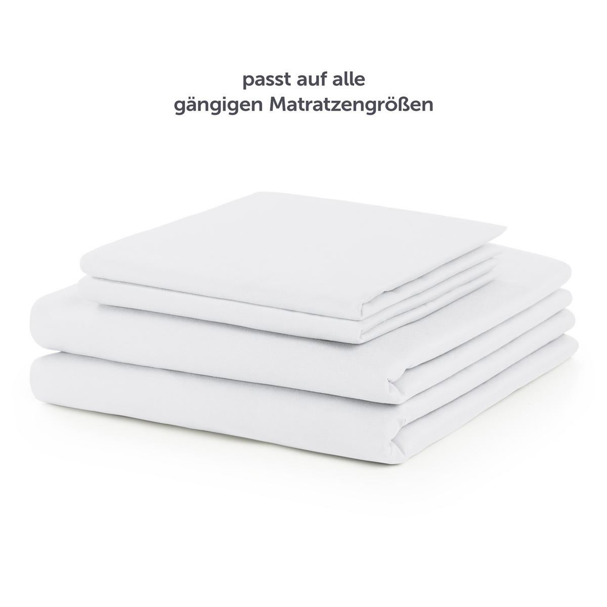 BETTLAKEN 3er Set - Spannbettlaken 180x200x30cm 2X Kissenbezug 50x80cm - White - Weiß, Textil (180/200cm)