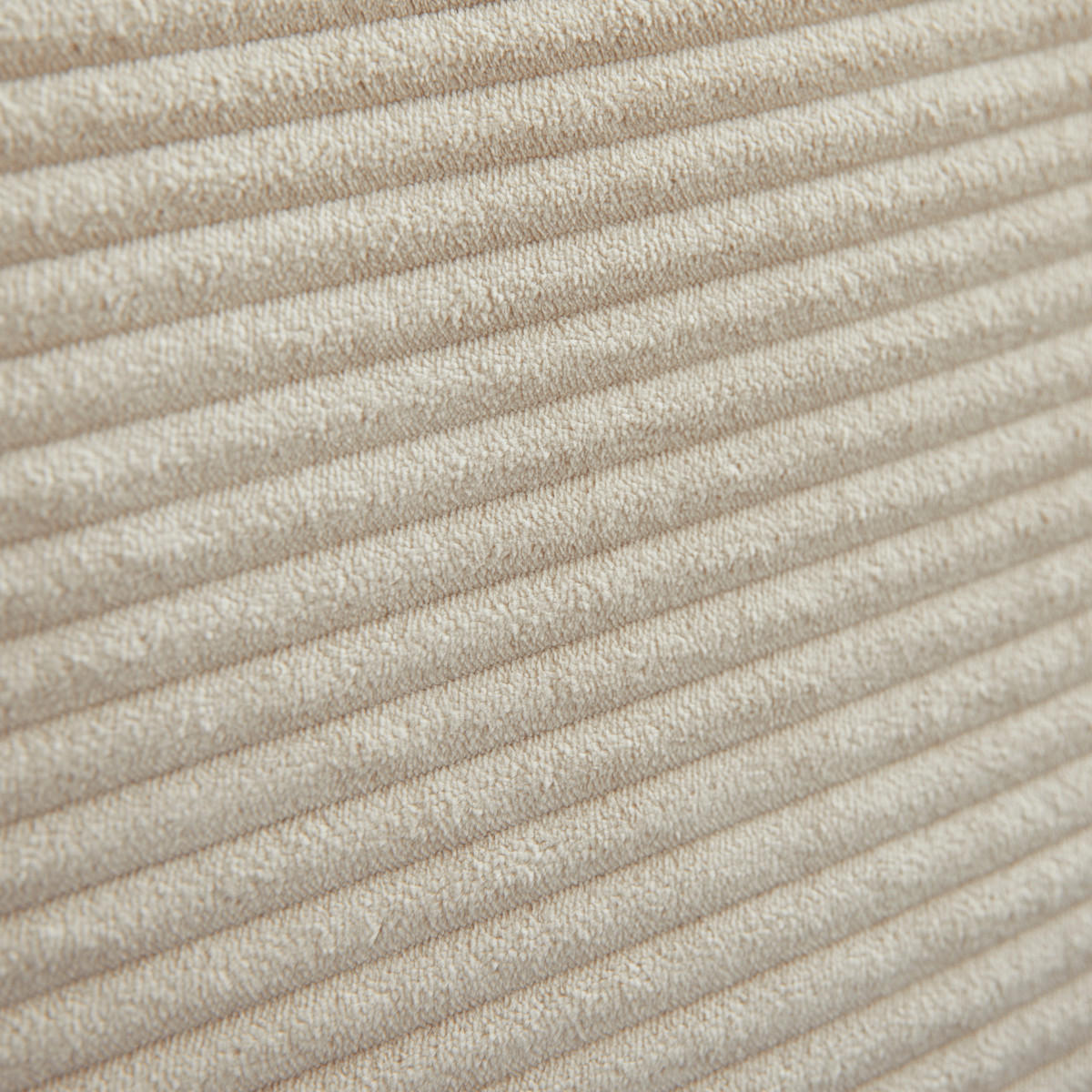 SCHLAFSOFA mit 3 Plätzen aus geripptem Samt, L185 cm - MIKA - Ecru, Textil (106/92/106cm) - Calicosy