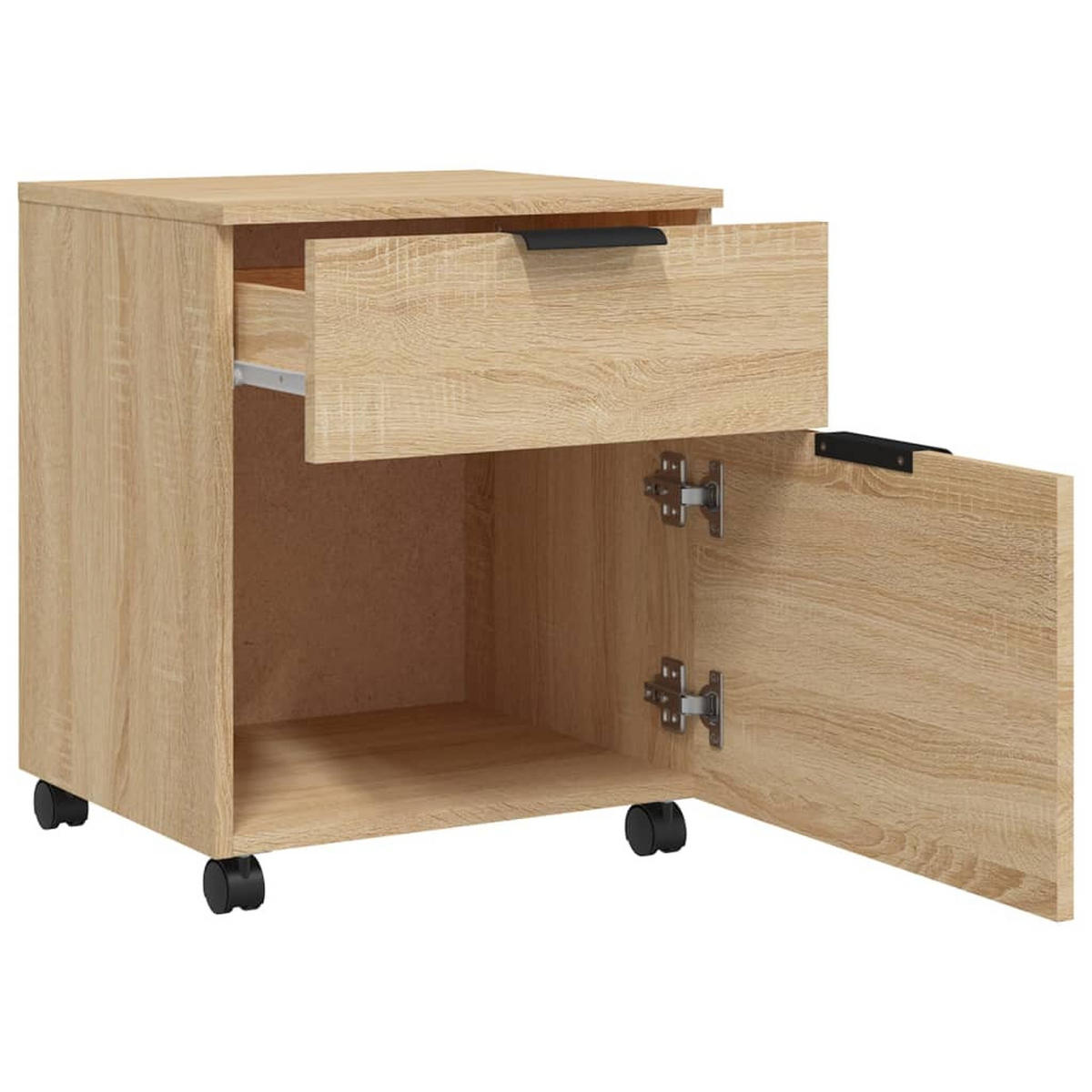 ROLLCONTAINER Mosab rollbar Sonoma-Eiche 45x38x54 cm - Sonoma Eiche, Holz (45/54/38cm) - DELUKE