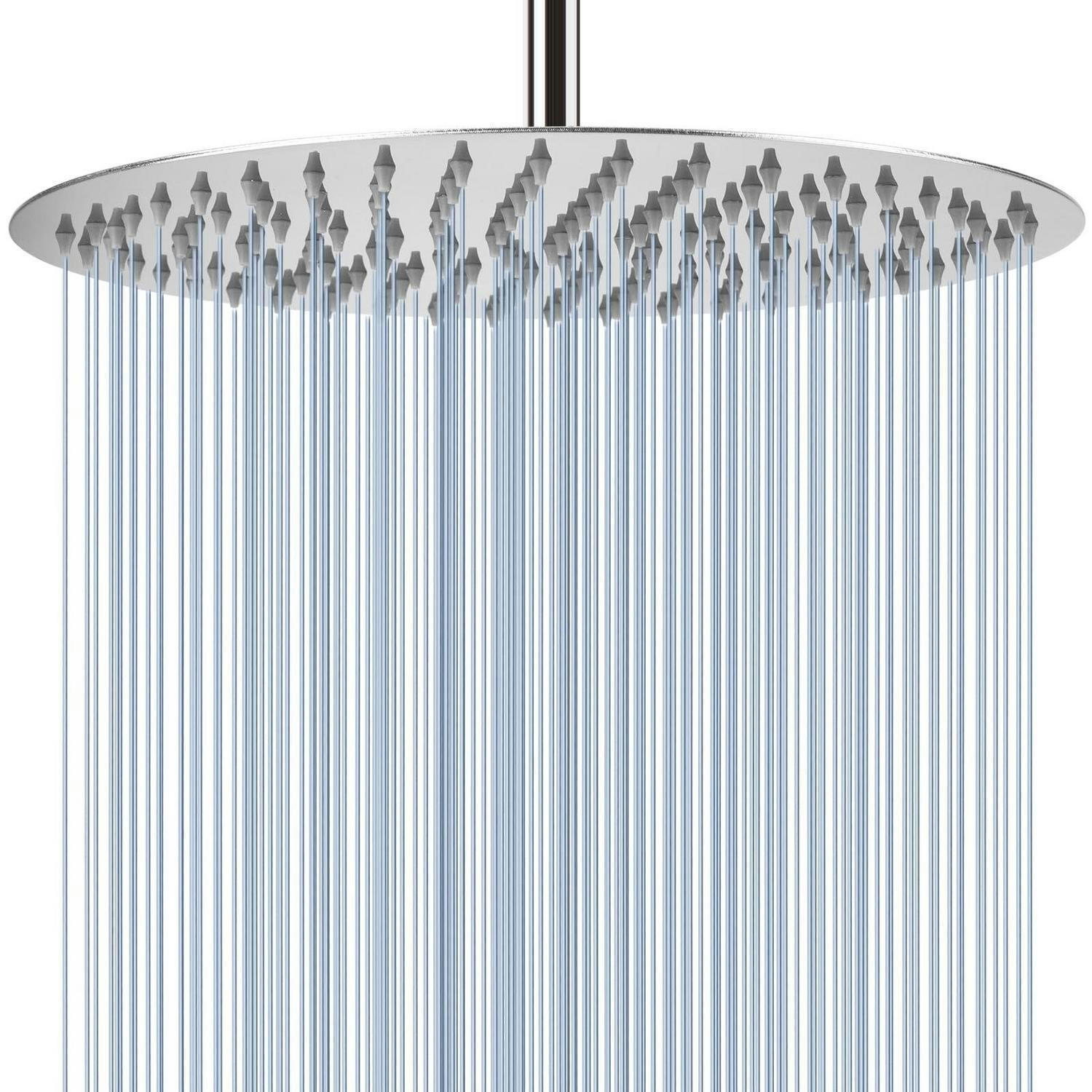 REGENBRAUSE 40.5 cm Edelstahl Chrom - Silberfarben, Metall (40.5/2/40.5cm)