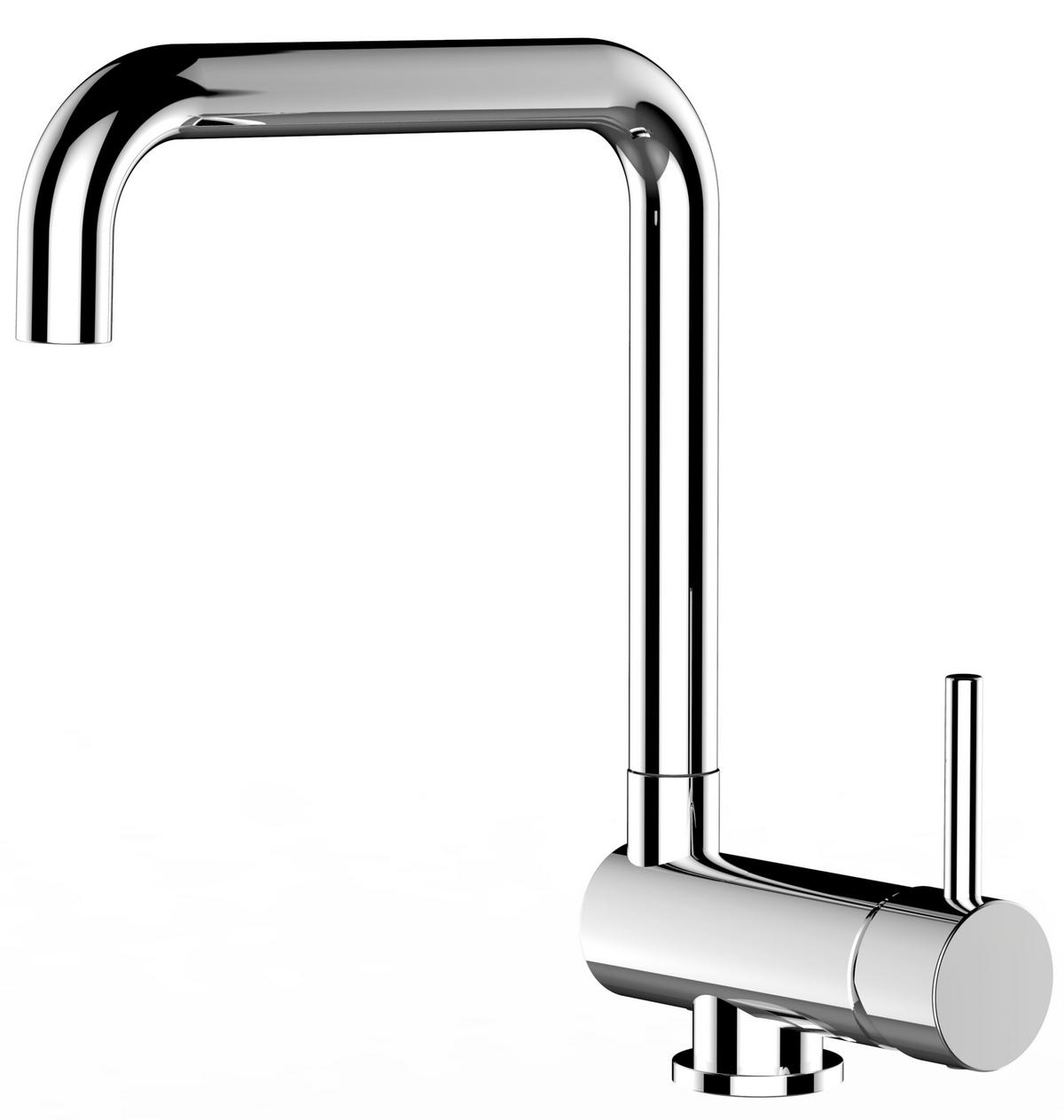 VORFENSTER-KÜCHENARMATUR, Umklappbar 6 CM, Verchromt, 360° schwenkbar - Chromfarben, Metall (19.5/31.3/19.5cm) - VIZIO