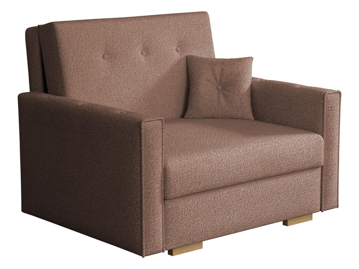 SCHLAFSOFA Viva Sonic I - Schwarz/Braun, Holz/Textil (103/85/100cm) - MIRJAN24