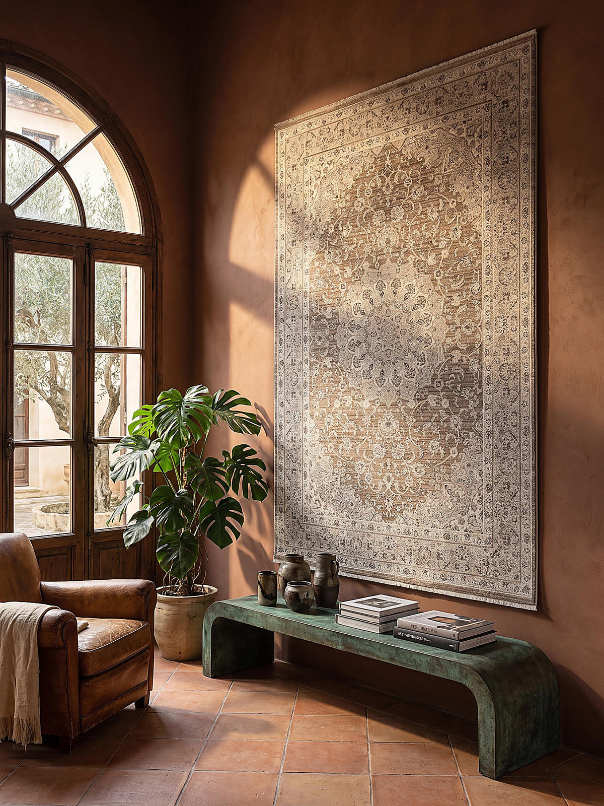KURZFLORTEPPICH Orientalisch SCRIVIA Polypropylen Braun 160 x 230 cm - Braun, Textil (160/230cm) - KADIMA DESIGN