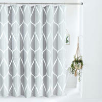 DUSCHVORHANG Stoff Grau 182 x 182 cm - Grau, Textil (182/182cm)