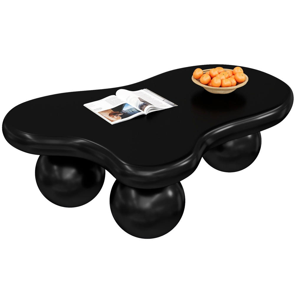 COUCHTISCH Cloud-Form LED 16-Farben Modern Schwarz - Schwarz, Holz (53.34/45.09/30.48cm) - FLIEKS