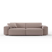 SOFA RANI Pink Cord - Pink/Schwarz, Kunststoff/Textil (256/71/101cm) - KAWOLA
