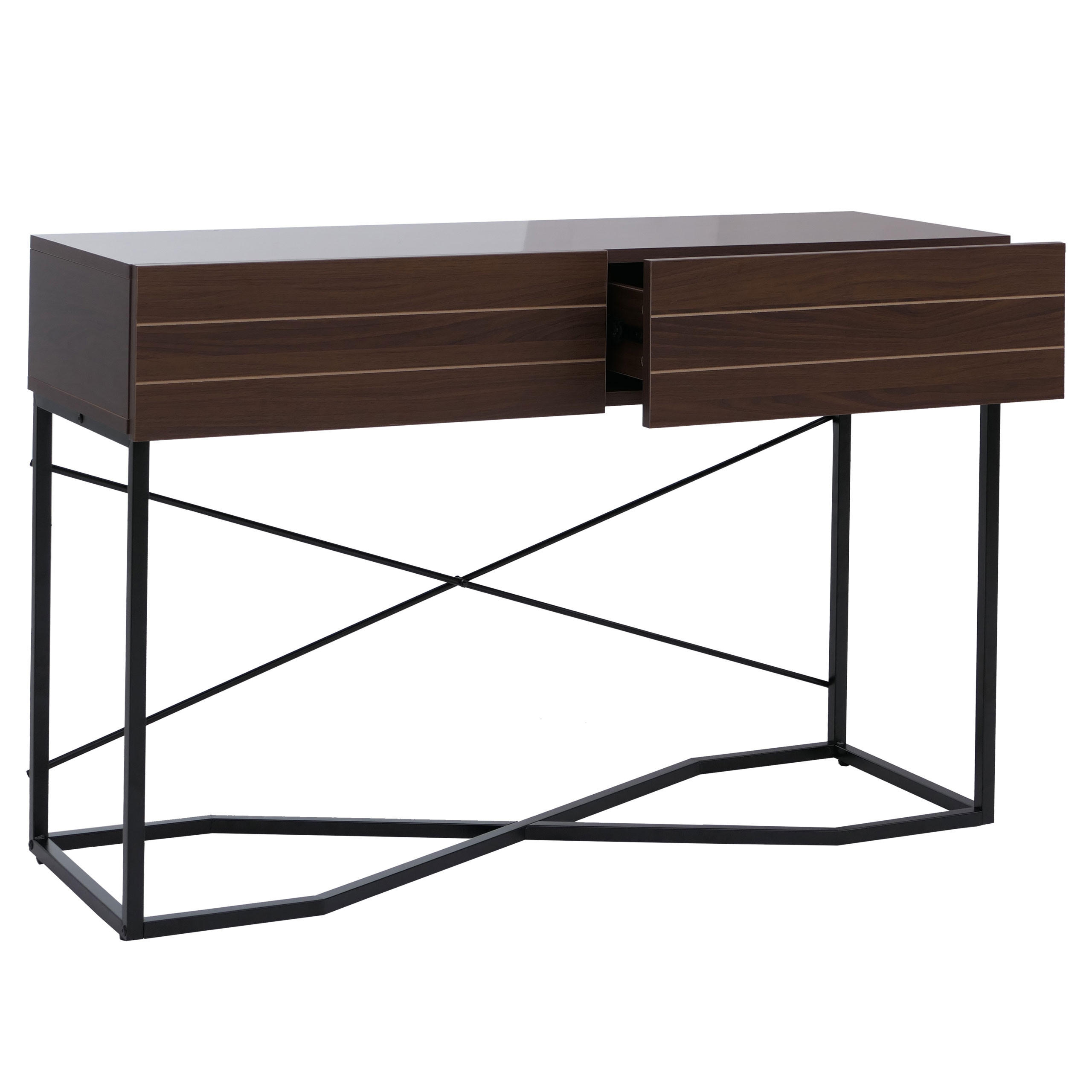 KONSOLENTISCH rechteck Dunkelbraun - Dunkelbraun, Holz (40/120/81cm) - MCW