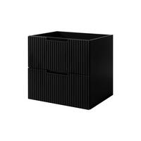 BADEZIMMERSCHRANK : schwarz, 60 x 57 x 46 cm - Schwarz, Holzwerkstoff (60/57/46cm) - 3XE LIVING