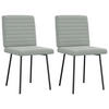 ESSZIMMERSTÜHLE 2 Stk. Hellgrau Samt 45*54*83cm - Grau, Metall (45/83/54cm) - ZMH