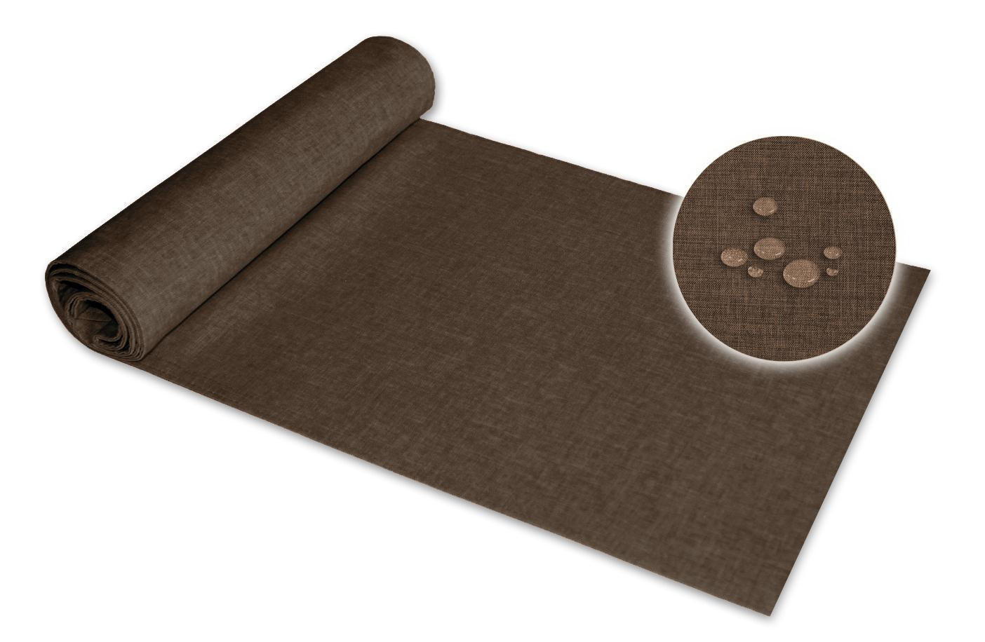 TISCHLÄUFER 40/100 cm Braun Leinenoptik - Braun, Textil (40/100cm) - TiborTex
