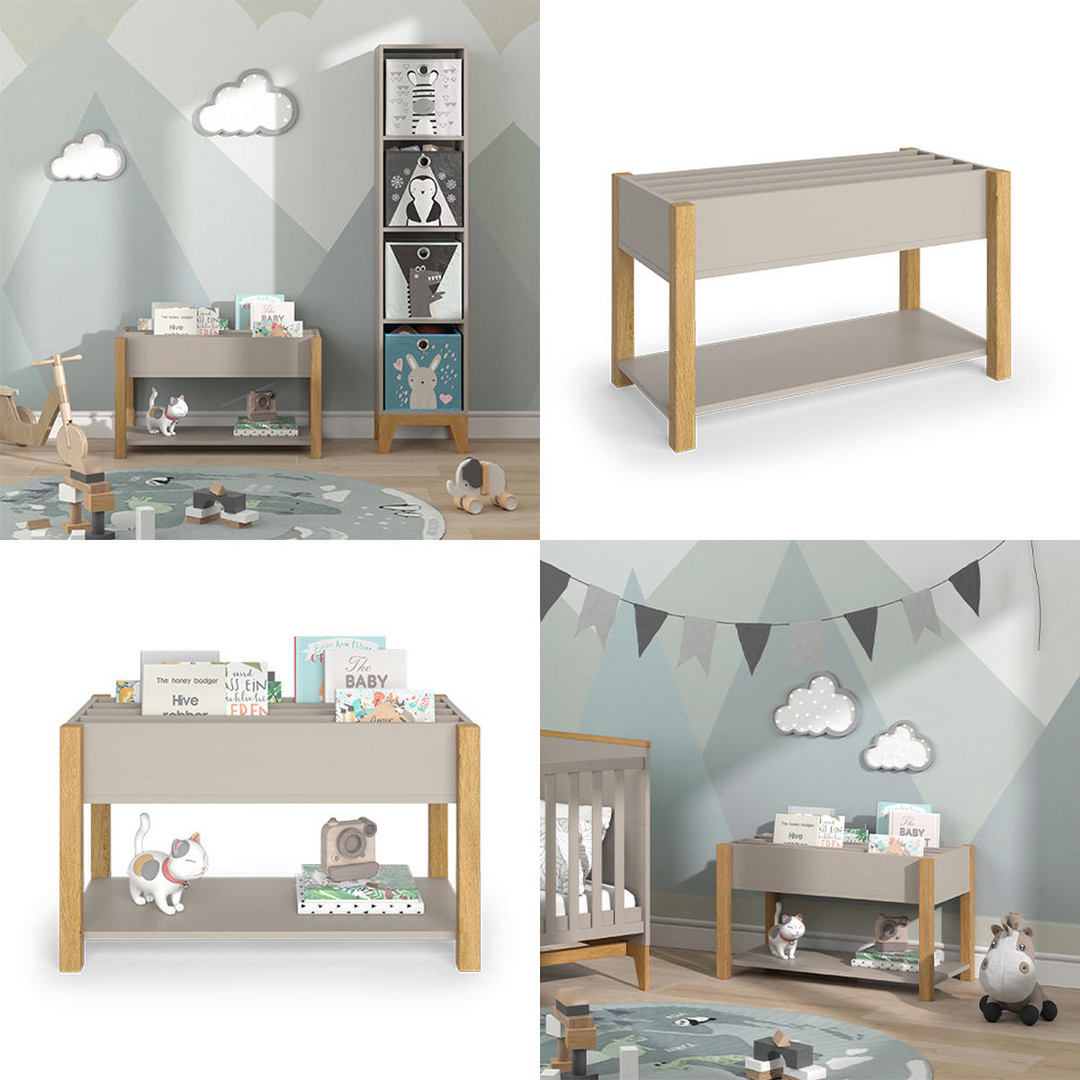 KINDERREGAL Malia Cashmere-Eiche 80 x 46 cm - Kaschmir, Holzwerkstoff (80/46/40cm) - VitaliSpa