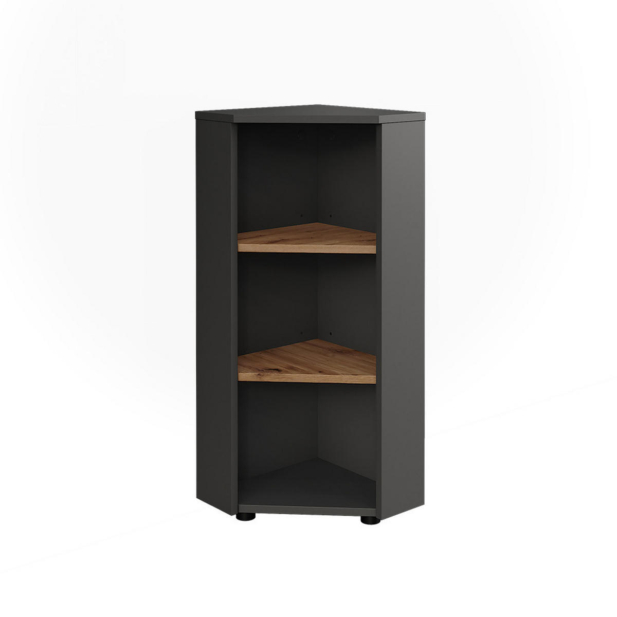 ECKMIDISCHRANK Irma Anthrazit/Artisan 33 x 81 cm 3 Ablagefächer - Anthrazit/Eiche Artisan, Holzwerkstoff (33/81/33cm) - Vicco