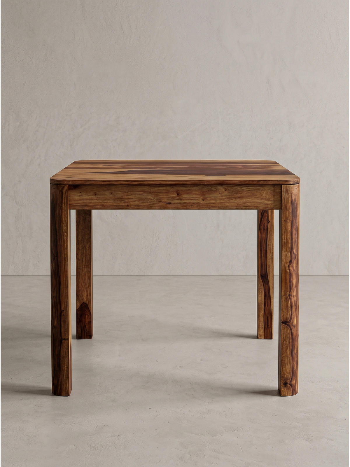 ESSTISCH CHARENTE, Dunkles Massivholz, handgefertigt, 80 x 80 x 76 cm - Braun, Holz (80/80/76cm) - KADIMA DESIGN