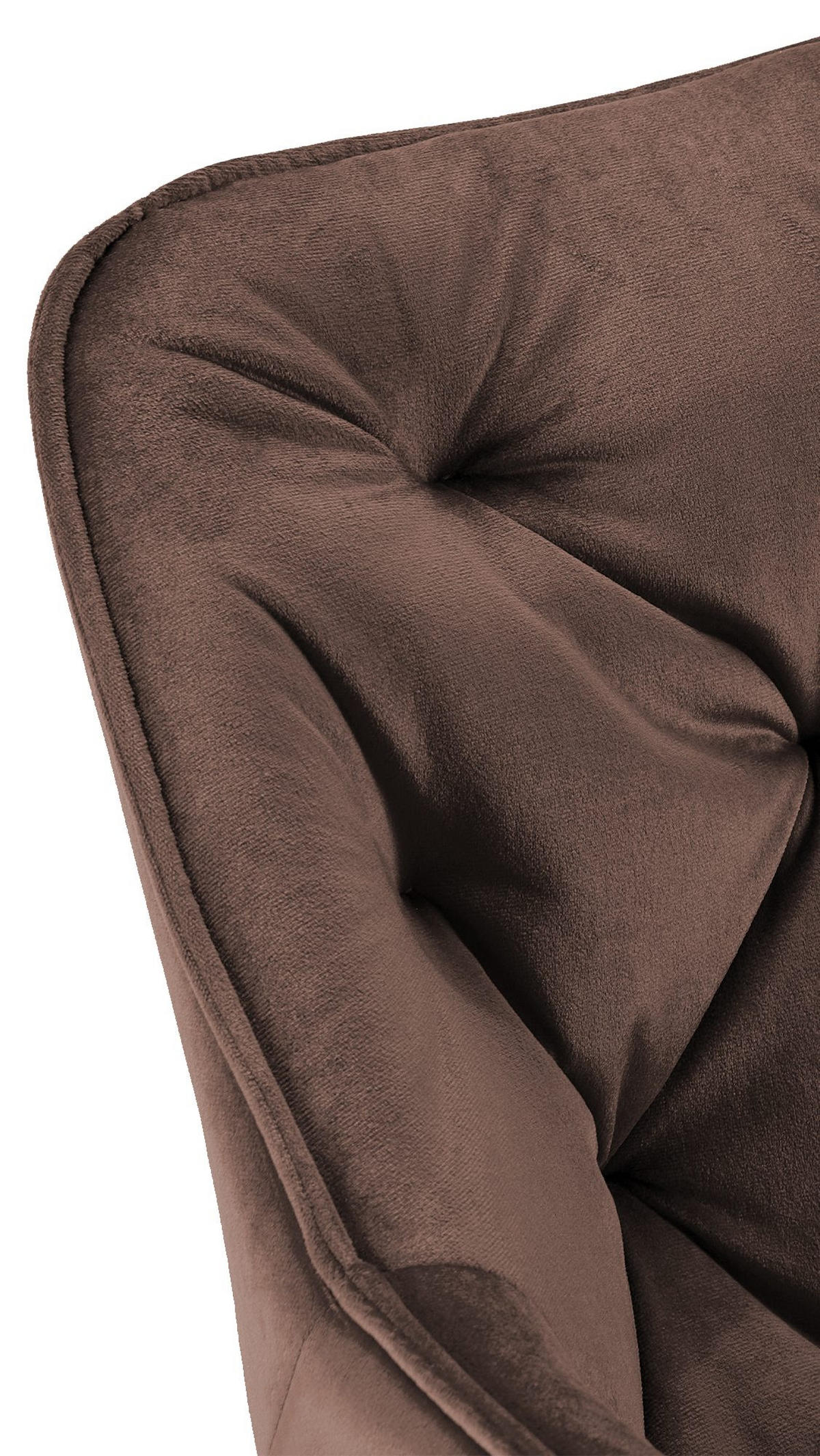 ARMLEHNENSTUHL Samt braun - Schwarz/Braun, Textil/Metall (58/83/62cm) - CLP