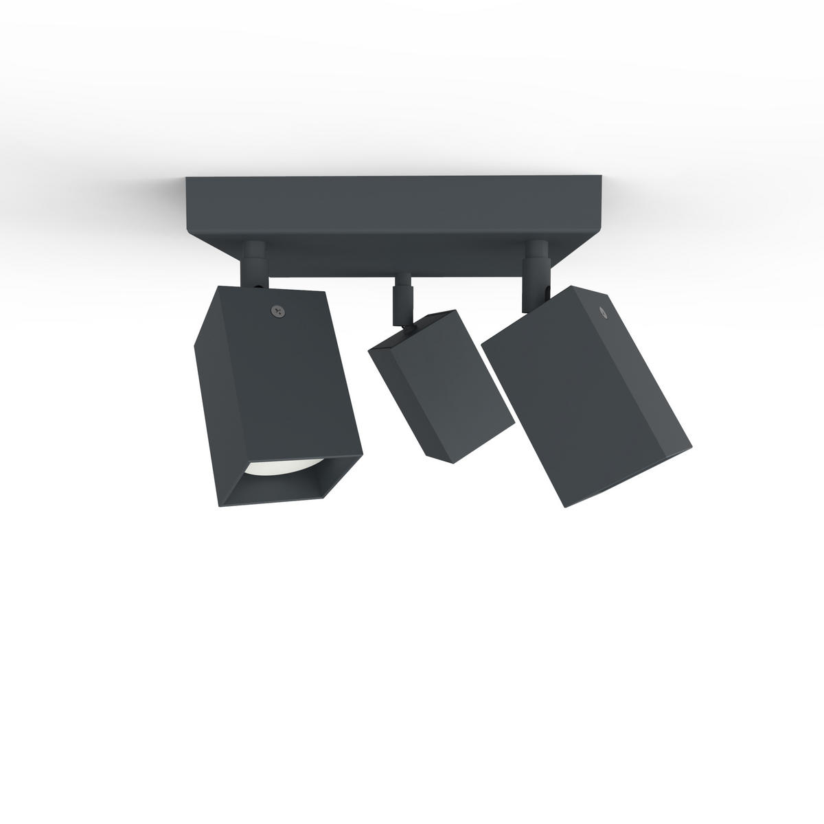 DECKENLEUCHTE - Anthrazit, Metall (25/25/18cm) - Lumicom